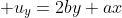  u_y=2by+ax