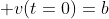  v(t=0)=b