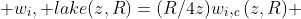  w_i, lake(z,R)=(R/4z)w_i,_c(z,R) 
