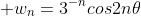  w_n=3^{-n}cos2n\theta