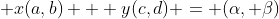  x(a,b) + y(c,d) = (\alpha, \beta)