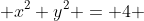  x^{2}+y^{2} = 4 