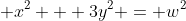  x^2 + 3y^2 = w^2