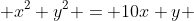  x^2+y^2 = 10x+y 