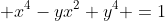  x^4-yx^2+y^4 =1