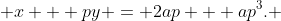 x + py = 2ap + ap^3. 