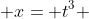  x= t^3 