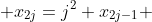  x_{2j}=j^{2} x_{2j-1} 