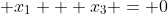  x_1 + x_3 = 0