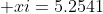  xi=5.2541