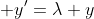  y'=\lambda y