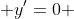  y'=0 