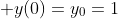  y(0)=y_0=1