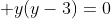  y(y-3)=0
