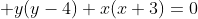  y(y-4)+x(x+3)=0