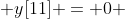  y[11] = 0 