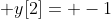  y[2]= -1