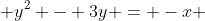  y^2 - 3y = -x 
