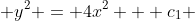  y^2 = 4x^2 + c_1 