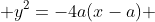  y^2=-4a(x-a) 