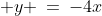  y \:=\:-4x