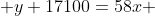  y+17100=58x 