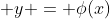  y = \phi(x)