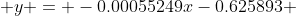  y = -0.00055249x-0.625893 