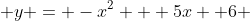  y = -x^2 + 5x +6 