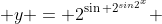  y = 2^{\sin 2^{sin2^{x}}} 