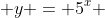  y = 5^x 