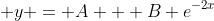  y = A + B e^{-2x}