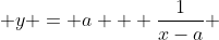  y = a + \frac{1}{x-a} 