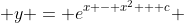  y = e^{x - x^2 + c} 