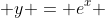  y = e^x 