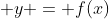  y = f(x)