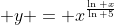  y = x^{\frac{\ln x}{\ln 5}}