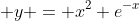  y = x^2 e^{-x}