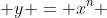  y = x^n 