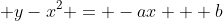  y-x^2 = -ax + b