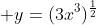  y=(3x^3)^\frac{1}{2}