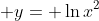 y= \ln{x^2}