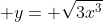  y= \sqrt{3x^3}