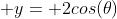  y= 2cos(\theta)