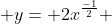  y= 2x^\frac{-1}{2} 