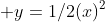  y=1/2(x)^2