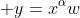  y=x^{\alpha}w