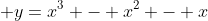  y=x^3 - x^2 - x
