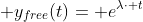  y_{free}(t)= e^{\lambda\cdot t}