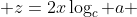  z=2x\log_c a 